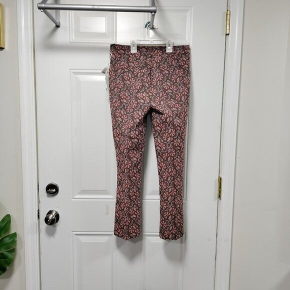 Anthropologie Slim Fit Pasley Floral Prairie Print Boho Festival Trouser 2 - Picture 8 of 12